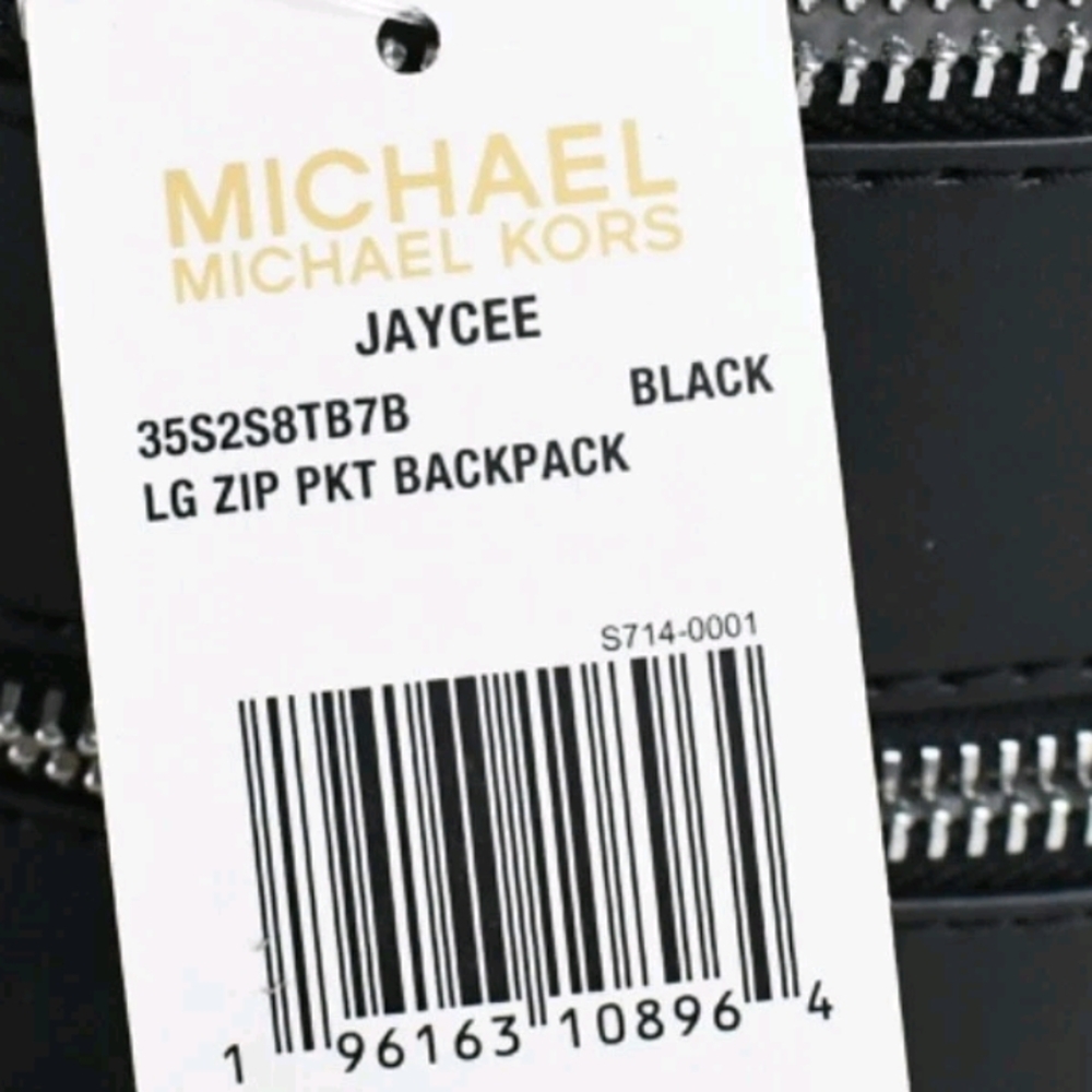 Michael Kors Black/Gray Backpack; New; Retails $5… - image 3